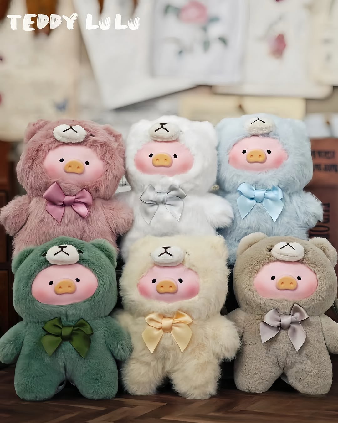 ToyZeroplus | LuLu the Piggy Vintage Teddy Shop Vinyl Face Plushies blind box