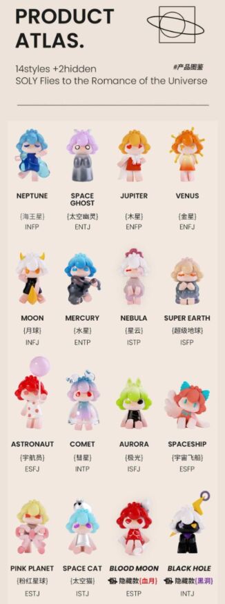 Heat Up | Soly Mini Fly to the Universe 3rd Series Mini Beans Blind Box