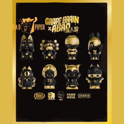 Paws Nova | Zendio Dawa Grape Brain x Abao x Eveboxtoy (BLACK AND GOLD) Series Blind Box