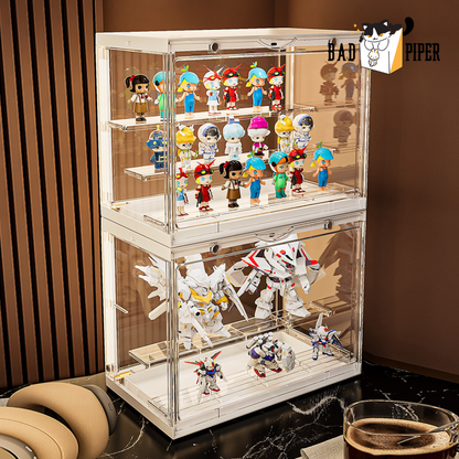 #861-1 Display Case for Blind Box with LED 3 Layers Stackable | Toy Organizer Box | Toy Display Storage | Toy Display Case