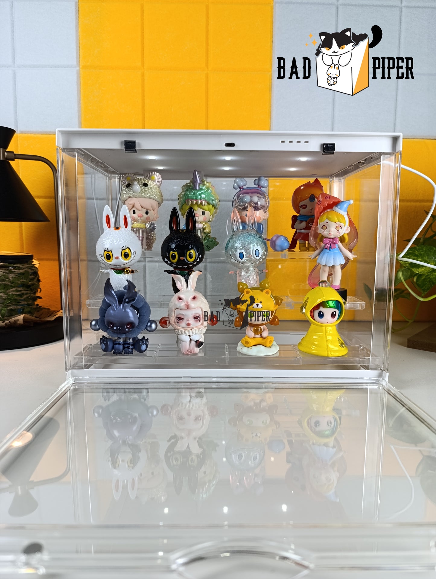 #861-1 Display Case for Blind Box with LED 3 Layers Stackable | Toy Organizer Box | Toy Display Storage | Toy Display Case