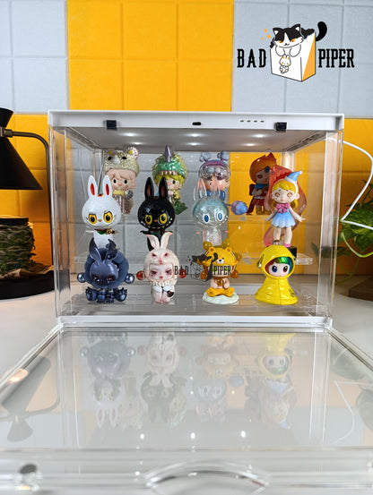 #861-1 Display Case for Blind Box with LED 3 Layers Stackable | Toy Organizer Box | Toy Display Storage | Toy Display Case