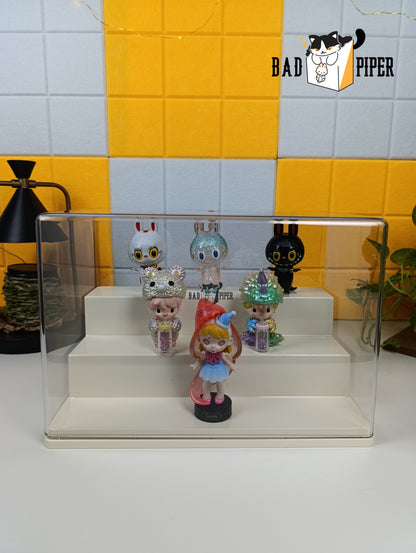 #912 Display Case for Blind Box (3 Layers) | Beige color theme | Acrylic display case | Toy Organizer Box | Toy Display Storage