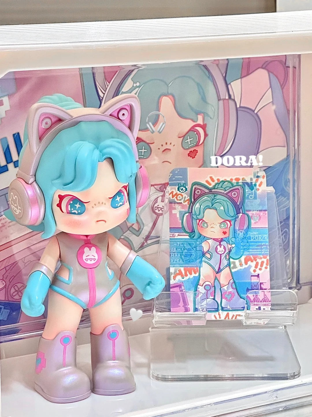 TNT SPACE | Dora: E-Girl Gamer Figure Futuristic Feeling - You Win (BLUE) Designed By TUTU Z