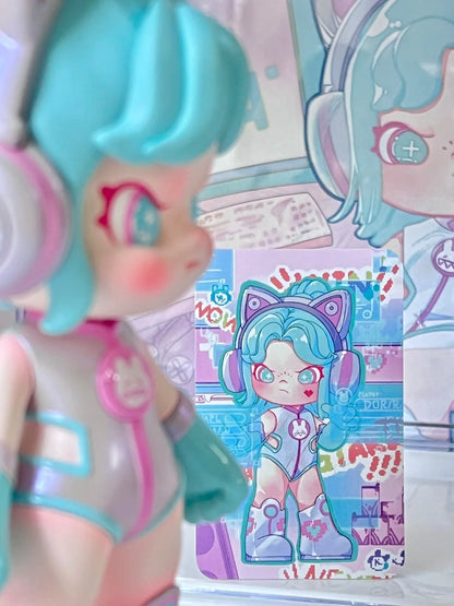 TNT SPACE | Dora: E-Girl Gamer Figure Futuristic Feeling - You Win (BLUE) Designed By TUTU Z