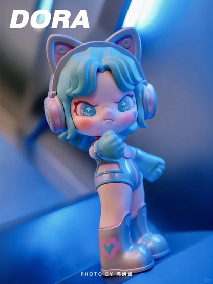 TNT SPACE | Dora: E-Girl Gamer Figure Futuristic Feeling - You Win (BLUE) Designed By TUTU Z