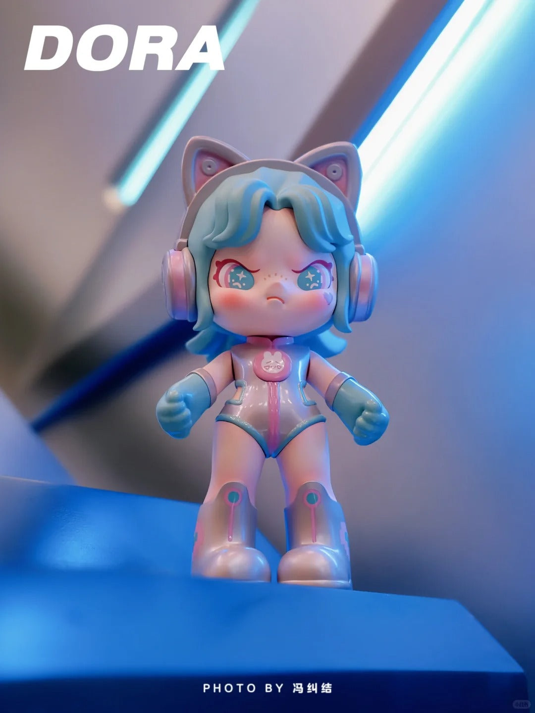 TNT SPACE | Dora: E-Girl Gamer Figure Futuristic Feeling - You Win (BLUE) Designed By TUTU Z