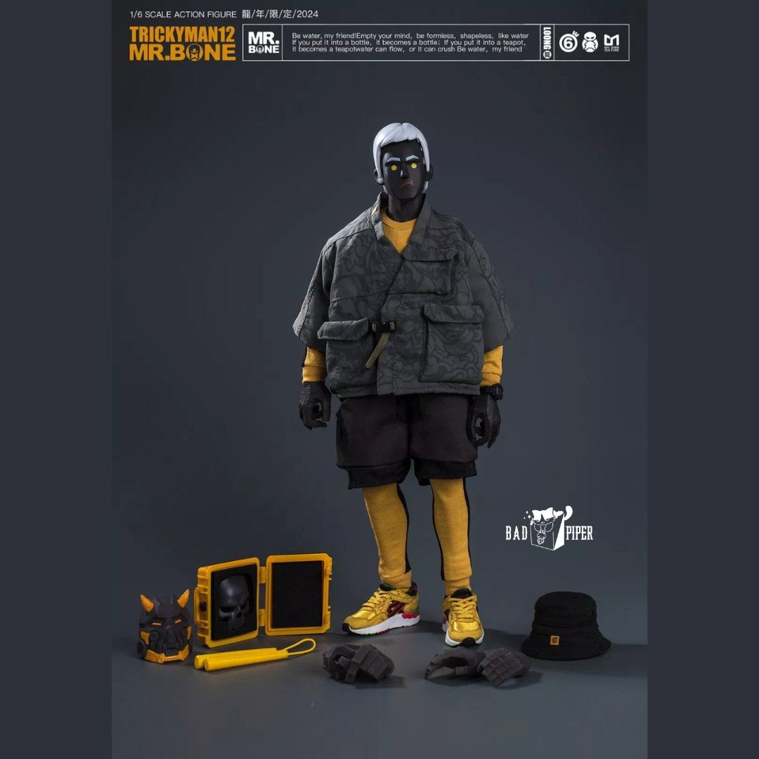 Mr. Bone x TRICKYMAN12 Year of the Loong 1/6 Action Figure (Black Skin Body)